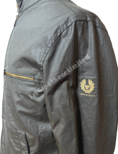 BELSTAFF WALKHAM WAX COTTON BIKER JACKET BLACK RRP £375 BNWT