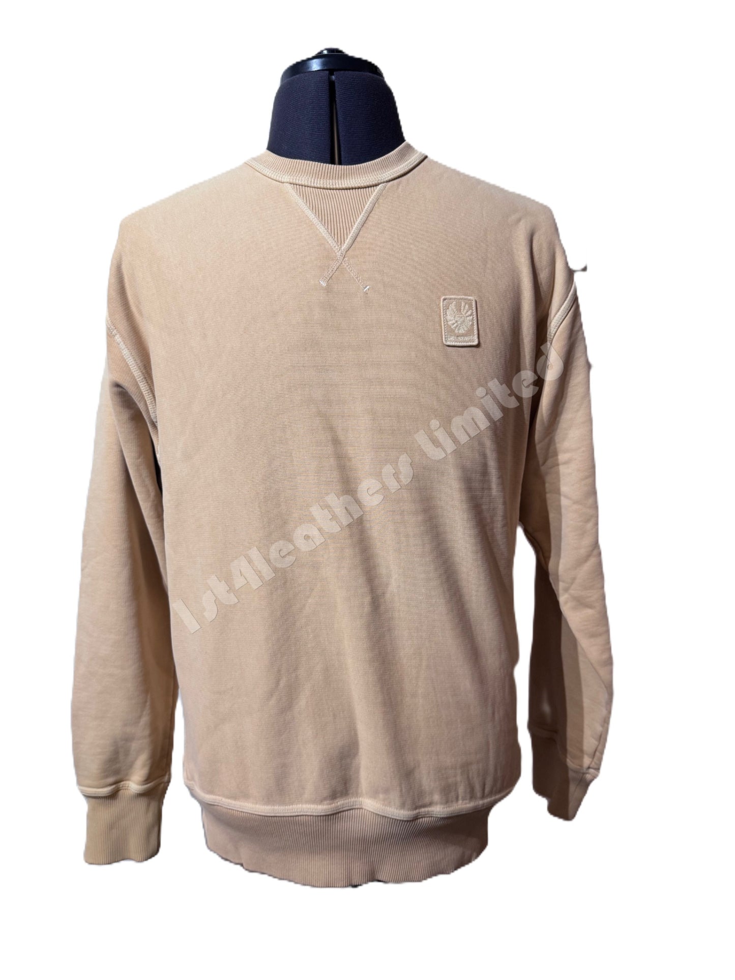 BELSTAFF MINERAL OUTLINER COTTON SWEATSHIRT PEACH OVERSIZED MEDIUM RRP £175 BNWT