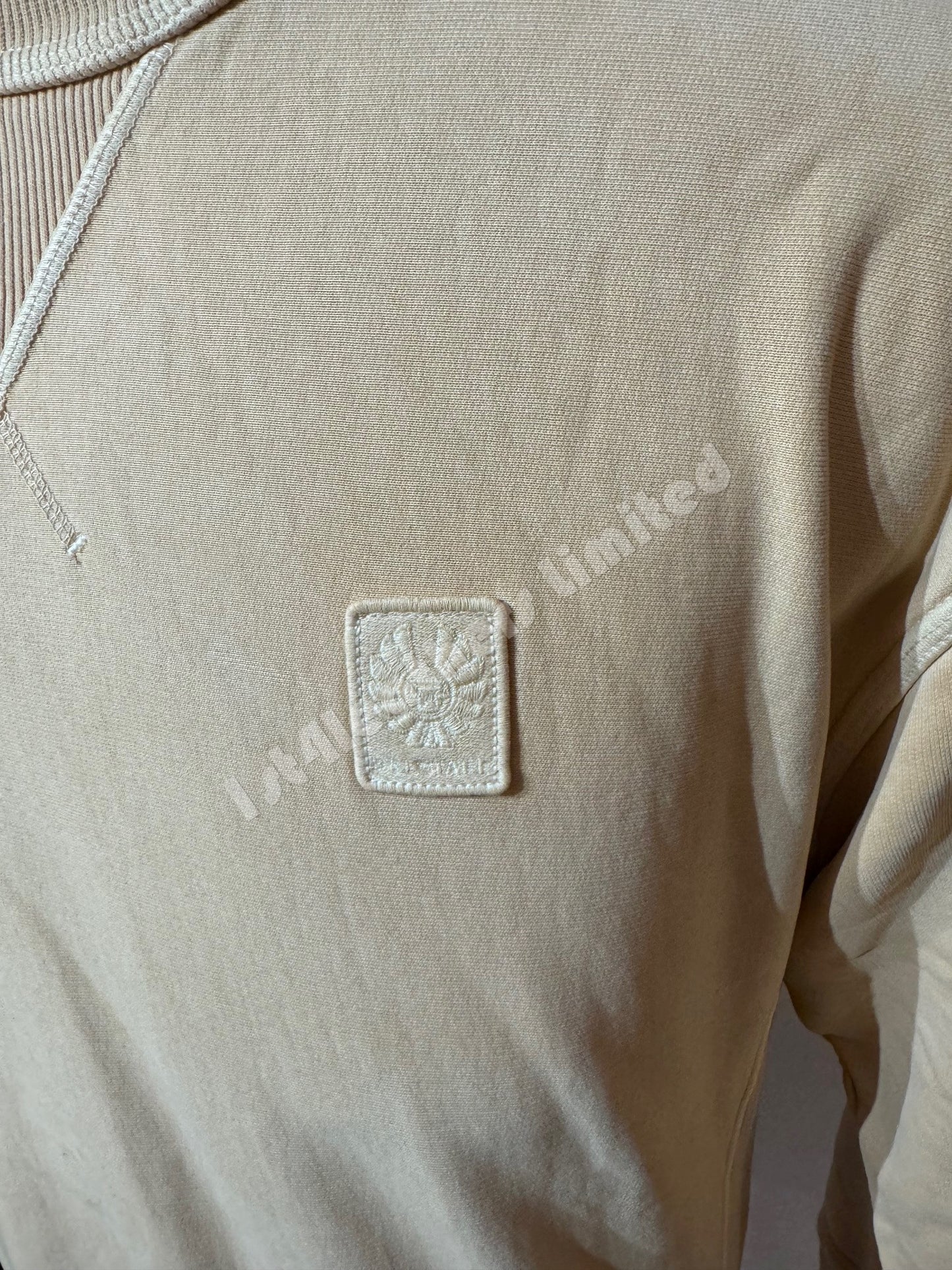 BELSTAFF MINERAL OUTLINER COTTON SWEATSHIRT PEACH OVERSIZED MEDIUM RRP £175 BNWT