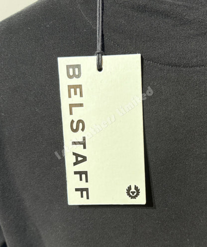 BELSTAFF SIGNATURE CREW NECK SWEATSHIRT BLACK/OFF WHITE MEDIUM RRP £135 BNWT