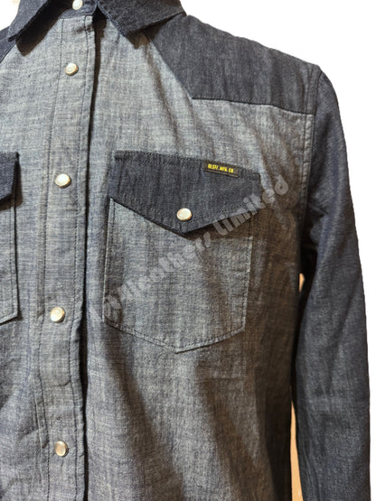 BELSTAFF LADIES REMMIE 2.0 COTTON DENIM SHIRT INDIGO SIZE 44 RRP £170 BNWT