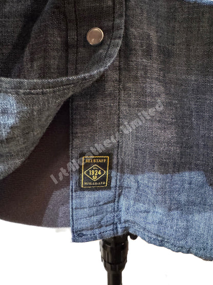 BELSTAFF LADIES REMMIE 2.0 COTTON DENIM SHIRT INDIGO SIZE 44 RRP £170 BNWT
