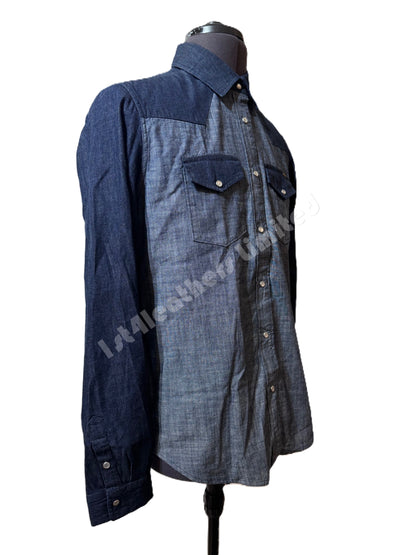 BELSTAFF LADIES REMMIE 2.0 COTTON DENIM SHIRT INDIGO SIZE 44 RRP £170 BNWT