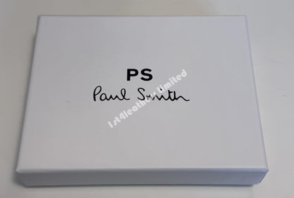 PAUL SMITH PS LEATHER CARD HOLDER WALLET NAVY BLUE RRP £85 BNWT & BOX