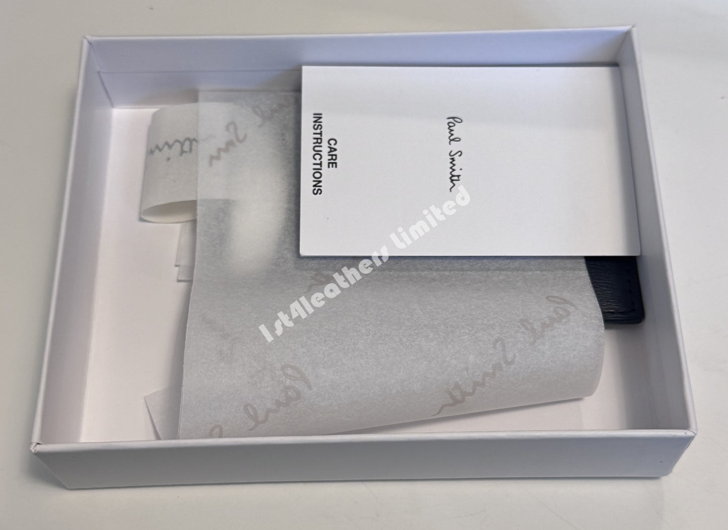 PAUL SMITH PS LEATHER CARD HOLDER WALLET NAVY BLUE RRP £85 BNWT & BOX