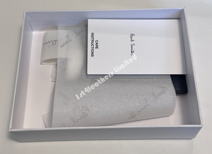 PAUL SMITH PS LEATHER CARD HOLDER WALLET NAVY BLUE RRP £85 BNWT & BOX