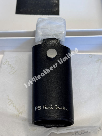 PAUL SMITH PS LEATHER KEY HOLDER WALLET KEYRING BLACK RRP £89 NEW IN BOX