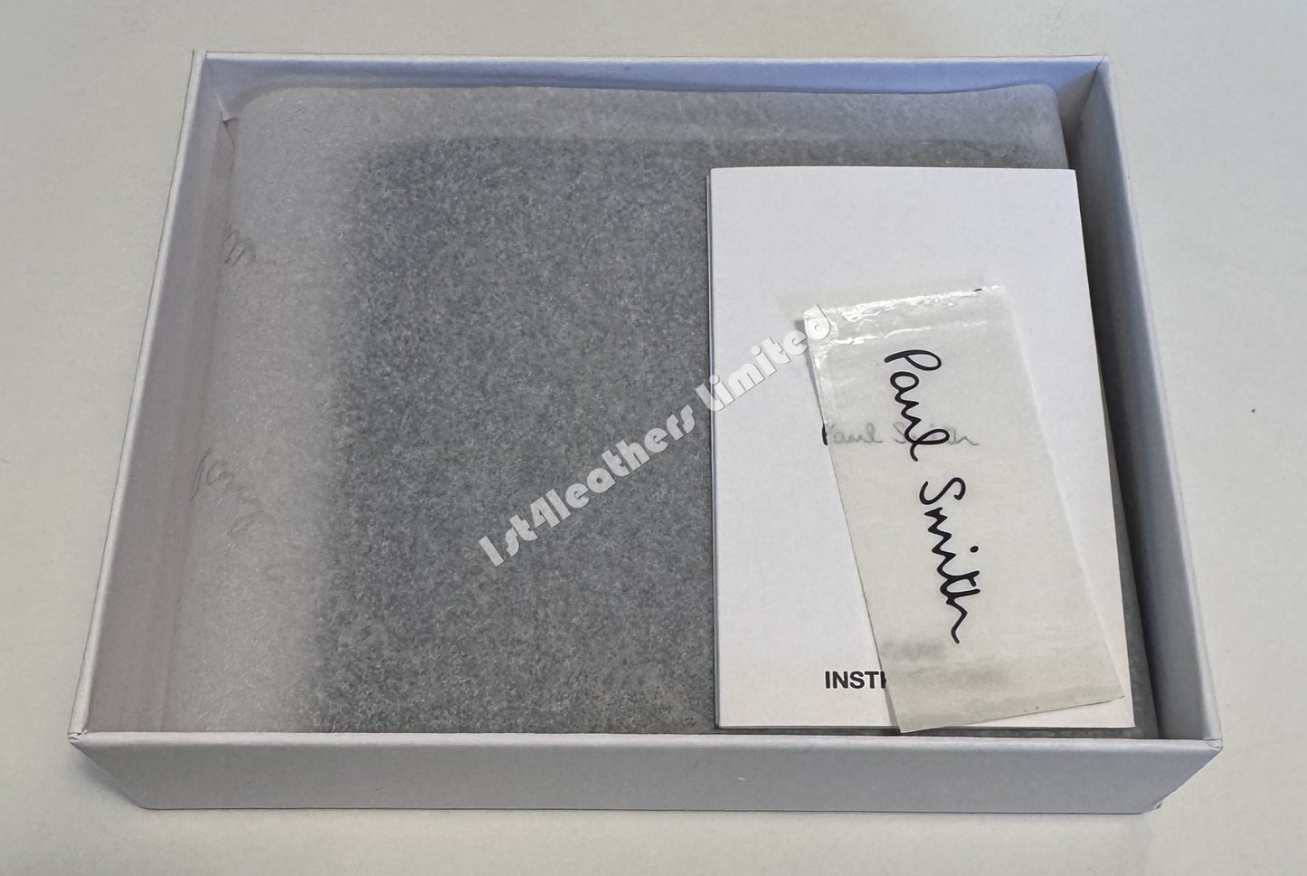 PAUL SMITH PS LEATHER BI-FOLD COIN POUCH WALLET NAVY BLUE RRP £130 NEW IN BOX