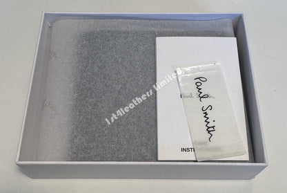 PAUL SMITH PS LEATHER BI-FOLD COIN POUCH WALLET NAVY BLUE RRP £130 NEW IN BOX