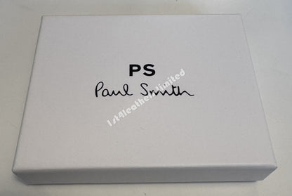 PAUL SMITH PS LEATHER BI-FOLD SHADOW ZEBRA WALLET BLACK RRP £125 NEW IN BOX