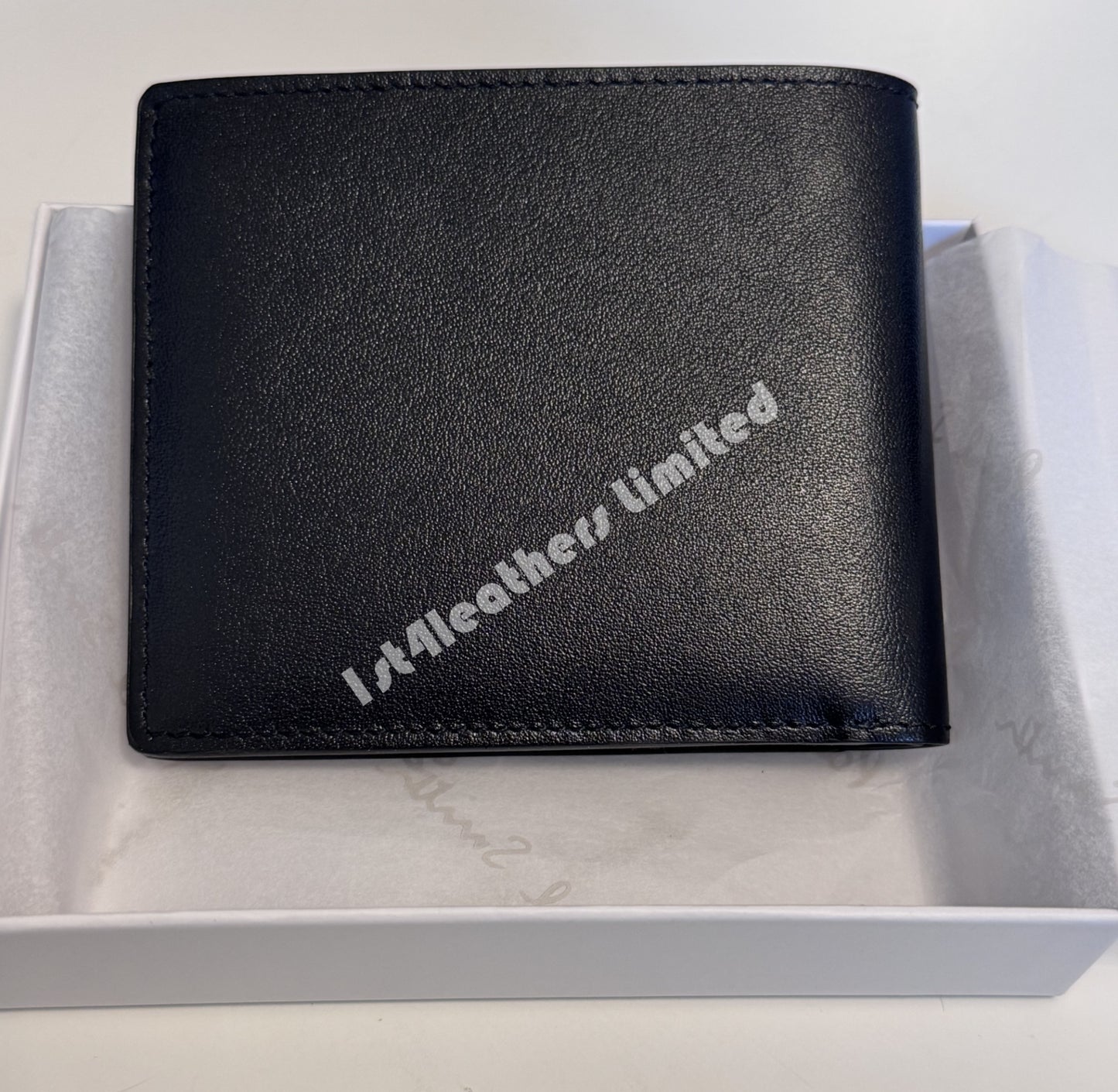PAUL SMITH PS LEATHER BI-FOLD SHADOW ZEBRA WALLET BLACK RRP £125 NEW IN BOX