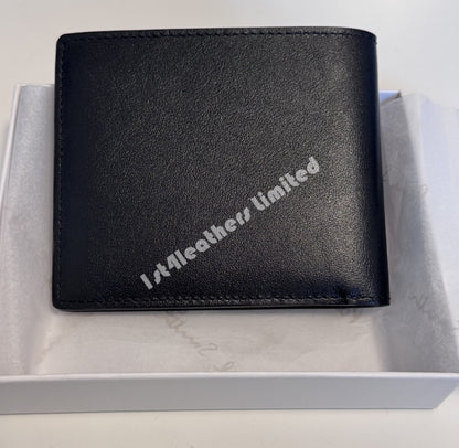 PAUL SMITH PS LEATHER BI-FOLD SHADOW ZEBRA WALLET BLACK RRP £125 NEW IN BOX