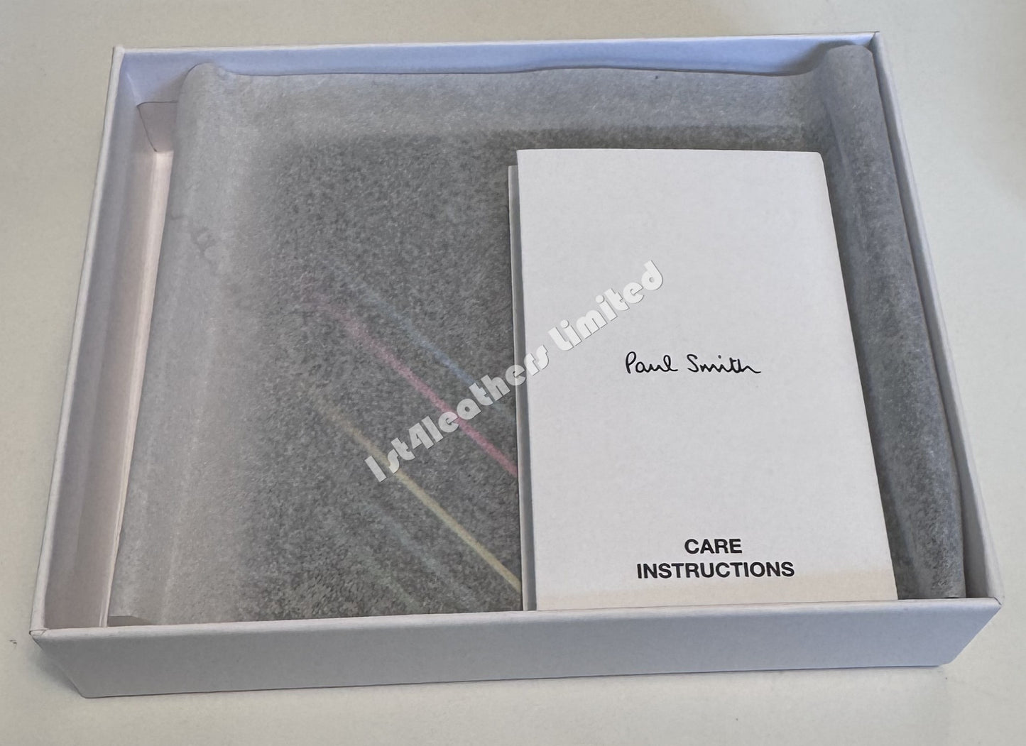 PAUL SMITH PS LEATHER BI-FOLD SPORTS STRIPE WALLET BLACK RRP £130 NEW IN BOX