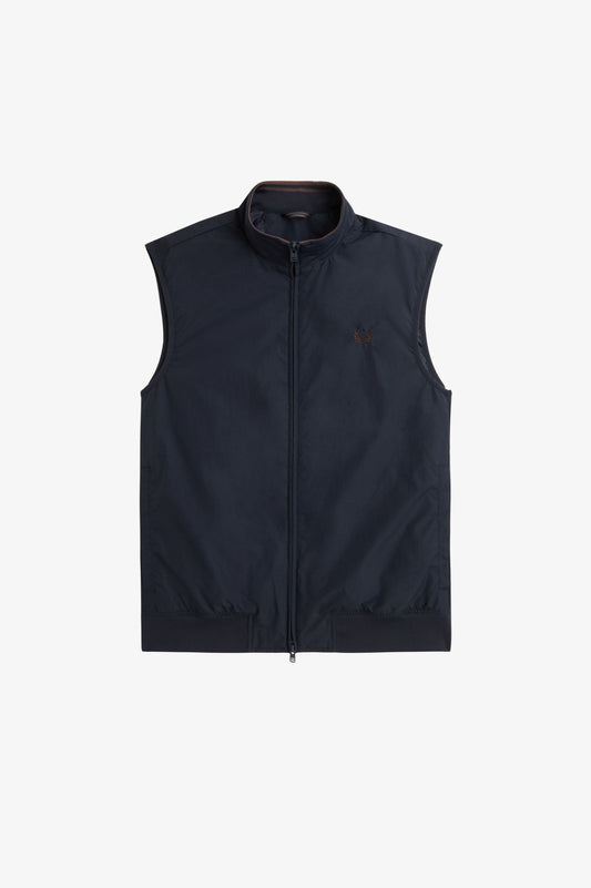 FRED PERRY BRENTHAM NYLON GILET TENNIS BLUE LARGE RRP £130 BNWT