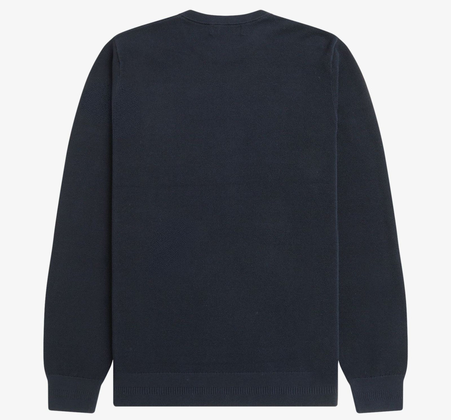 FRED PERRY PIQUE STITCH CREW NECK JUMPER NAVY 2XL RRP £100 BNWT