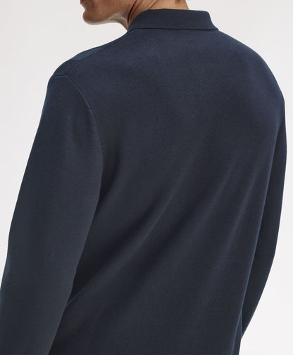FRED PERRY TONAL STRIPE KNIT POLO JUMPER NAVY XL RRP £150 BNWT