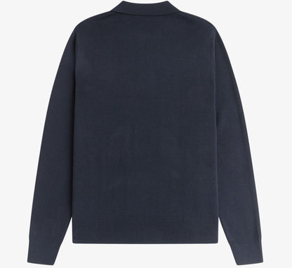 FRED PERRY TONAL STRIPE KNIT POLO JUMPER NAVY XL RRP £150 BNWT