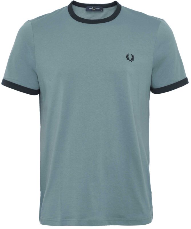 FRED PERRY RINGER COTTON T-SHIRT STOCKPORT BLUE 2XL RRP £50 BNWT