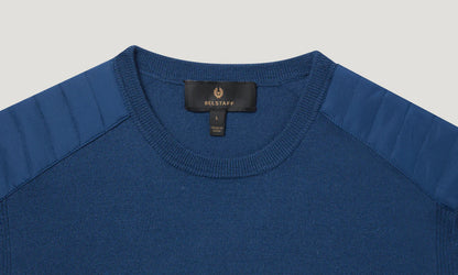 BELSTAFF KERRIGAN CREW NECK MERINO WOOL JUMPER INSIGNIA BLUE RRP £175 BNWT (Copy)