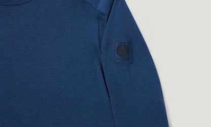 BELSTAFF KERRIGAN CREW NECK MERINO WOOL JUMPER INSIGNIA BLUE RRP £175 BNWT (Copy)