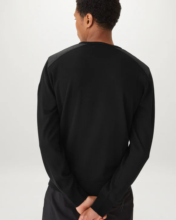 BELSTAFF KERRIGAN CREW NECK MERINO WOOL JUMPER BLACK RRP £175 BNWT