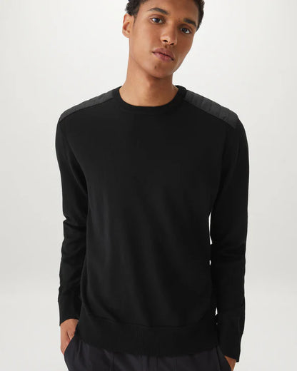 BELSTAFF KERRIGAN CREW NECK MERINO WOOL JUMPER BLACK RRP £175 BNWT