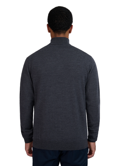 SANDBANKS FINE GAUGE QUARTER ZIP BADGE LOGO JUMPER GREY 4XL RRP £175 BNWT
