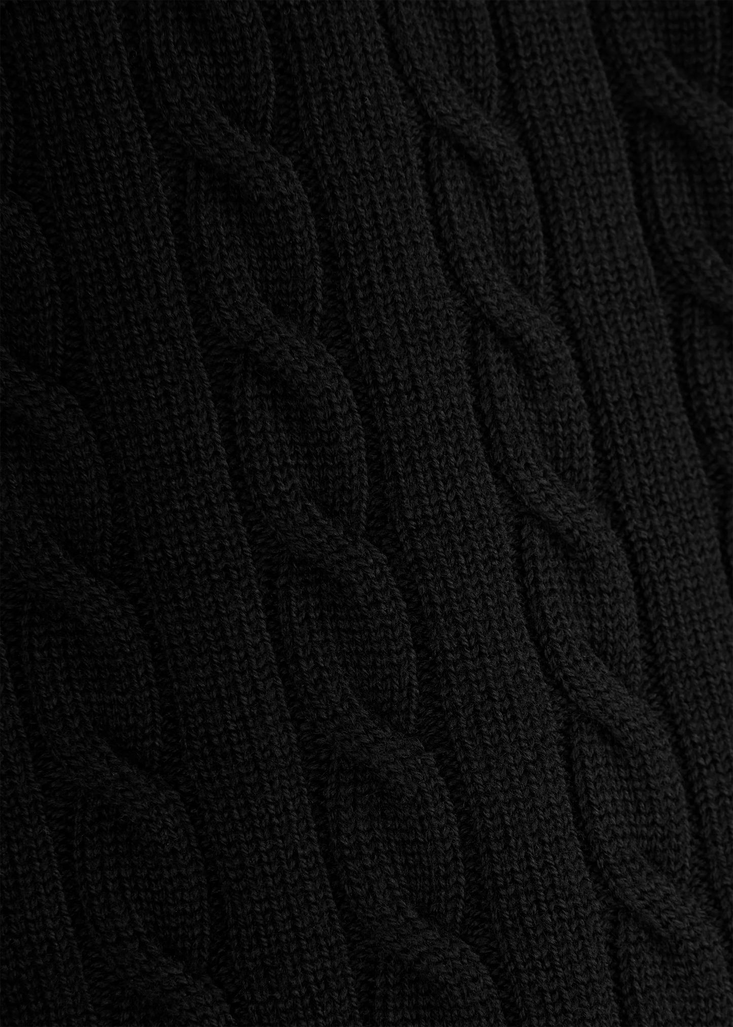 SANDBANKS CABLE KNIT MERINO WOOL BADGE LOGO JUMPER BLACK SLIM FIT RRP £175 BNWT