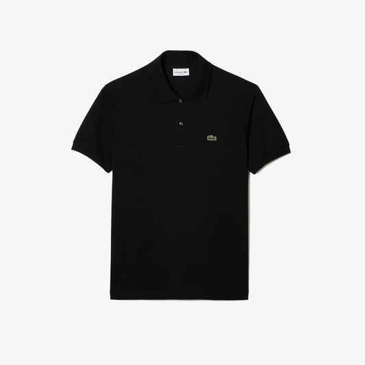 LACOSTE CLASSIC PETIT PIQUE COTTON POLO SHIRT BLACK RRP £95 BNWT