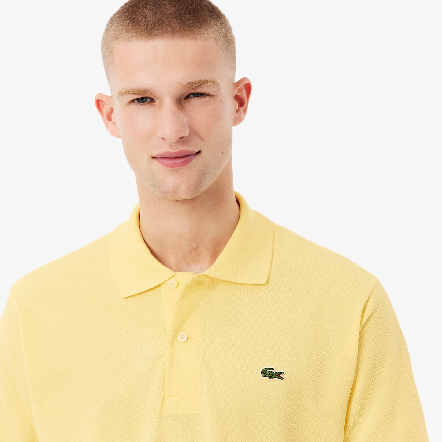 LACOSTE CLASSIC FIT PIQUE COTTON POLO SHIRT YELLOW 5XL RRP £95 BNWT