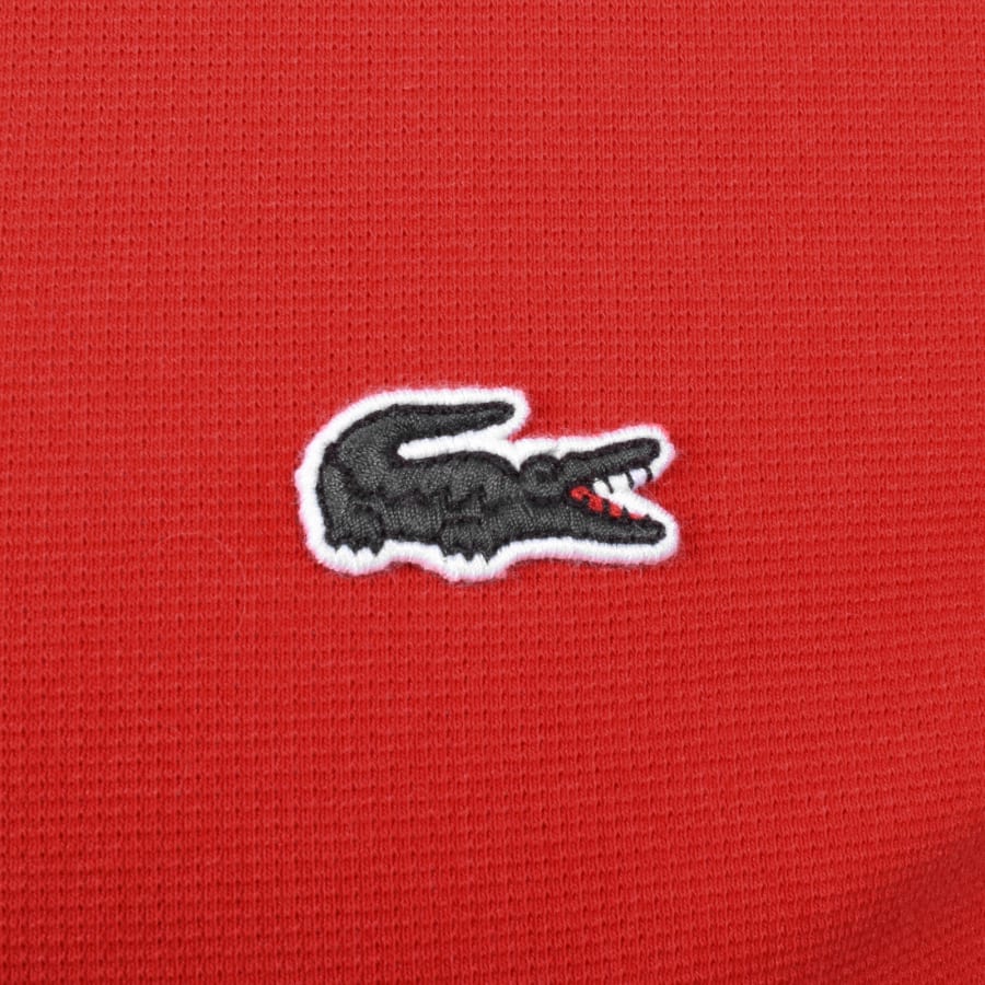 LACOSTE CORE ESSENTIALS PIQUE COTTON POLO SHIRT RED RRP £79 BNWT