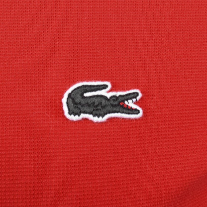 LACOSTE CORE ESSENTIALS PIQUE COTTON POLO SHIRT RED RRP £79 BNWT