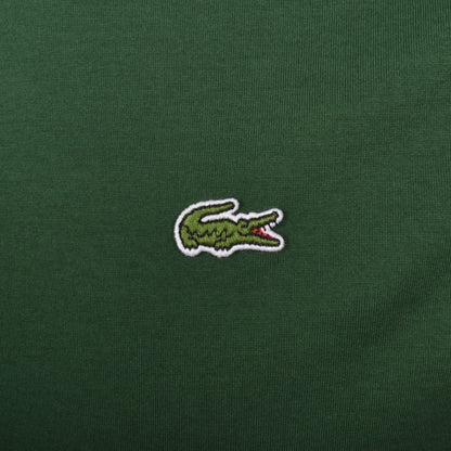 LACOSTE COTTON TIPPED CREW NECK T-SHIRT GREEN RRP £75 BNWT