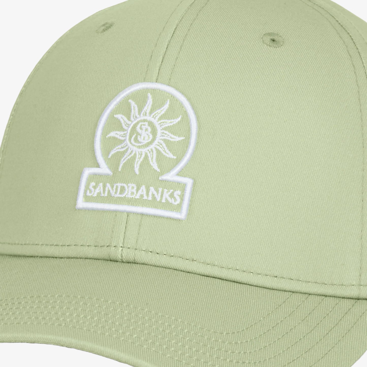 SANDBANKS CLASSIC 6 PANEL BASEBALL CAP SAGE GREEN ONE SIZE RRP £90 BNWT