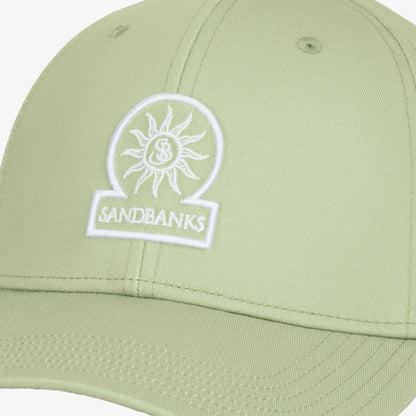 SANDBANKS CLASSIC 6 PANEL BASEBALL CAP SAGE GREEN ONE SIZE RRP £90 BNWT