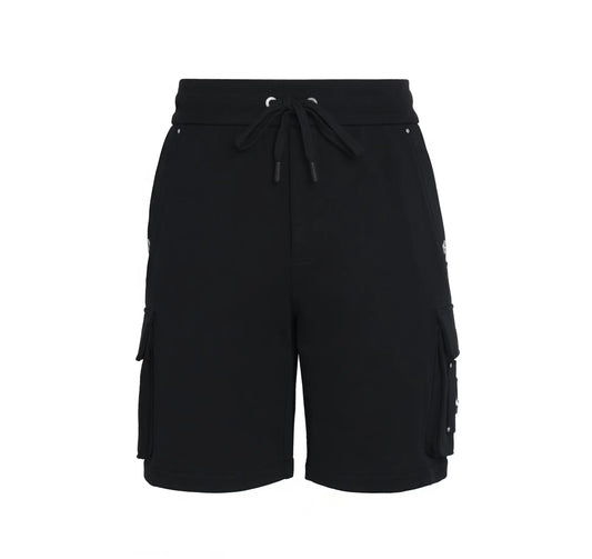 MOOSE KNUCKLES HARTSFIELD COTTON FLEECE SWEAT SHORTS BLACK XL RRP £195 BNWT