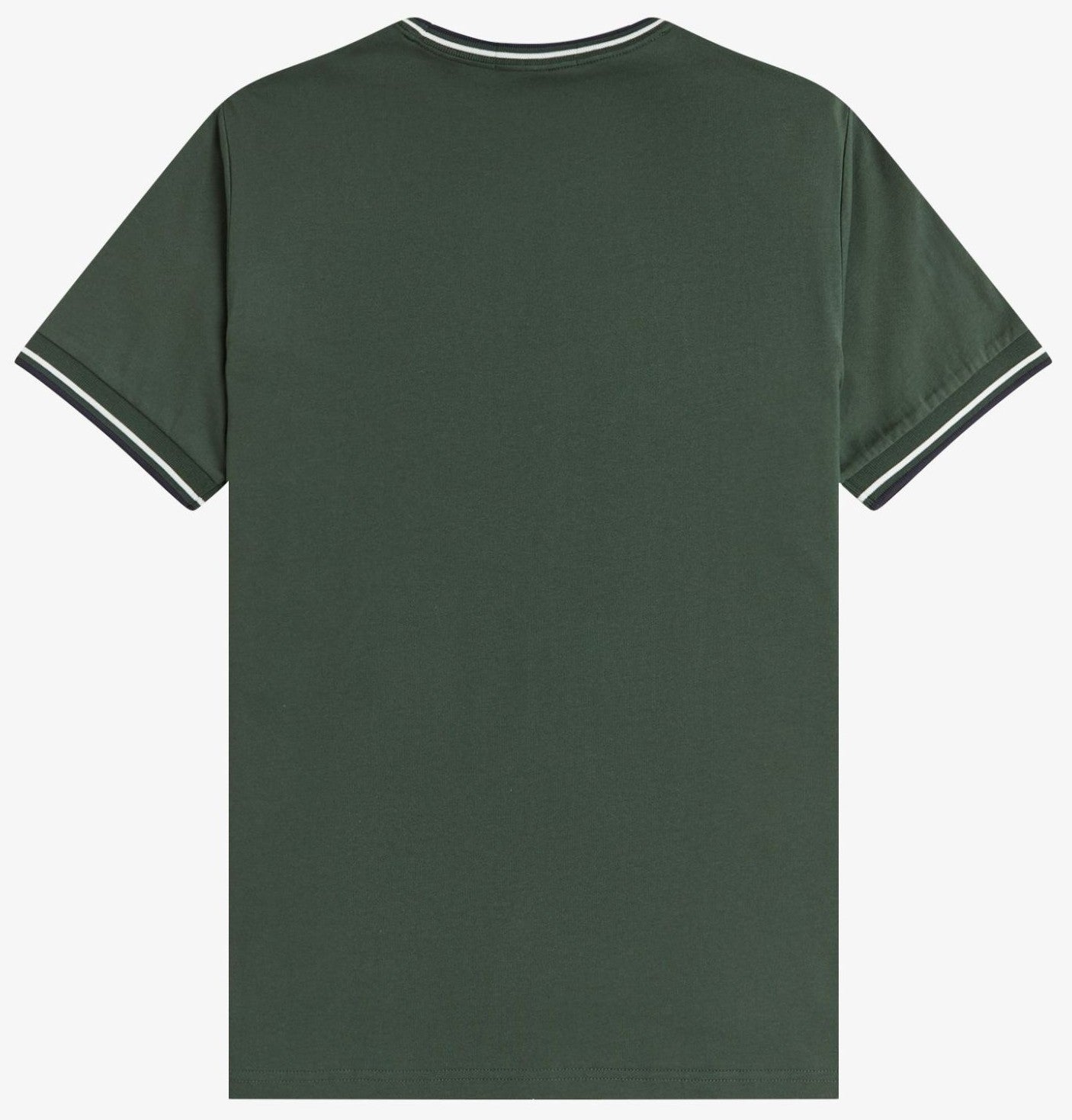FRED PERRY TWIN TIPPED T-SHIRT COURT GREEN/SNOW WHITE/NAVY RRP £50 BNWT