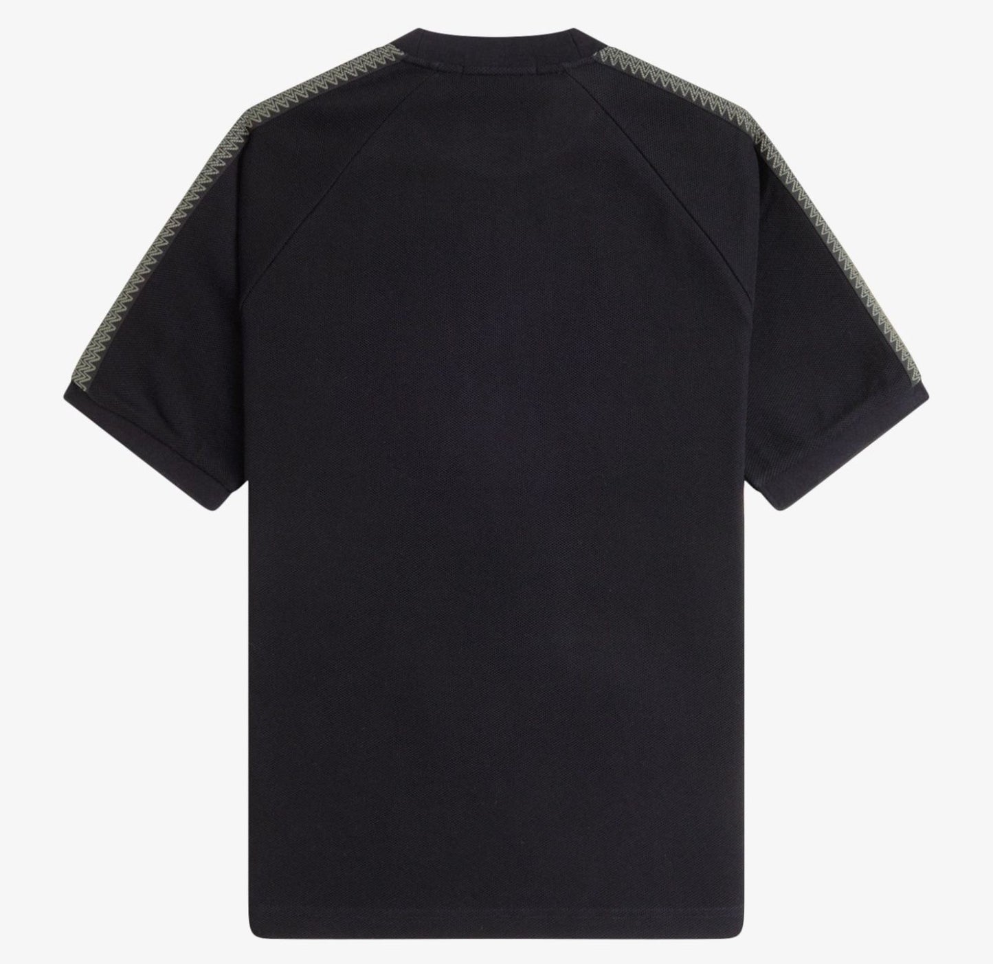 FRED PERRY TENNIS GRIP TAPE PIQUE COTTON T-SHIRT BLACK LARGE RRP £65 BNWT