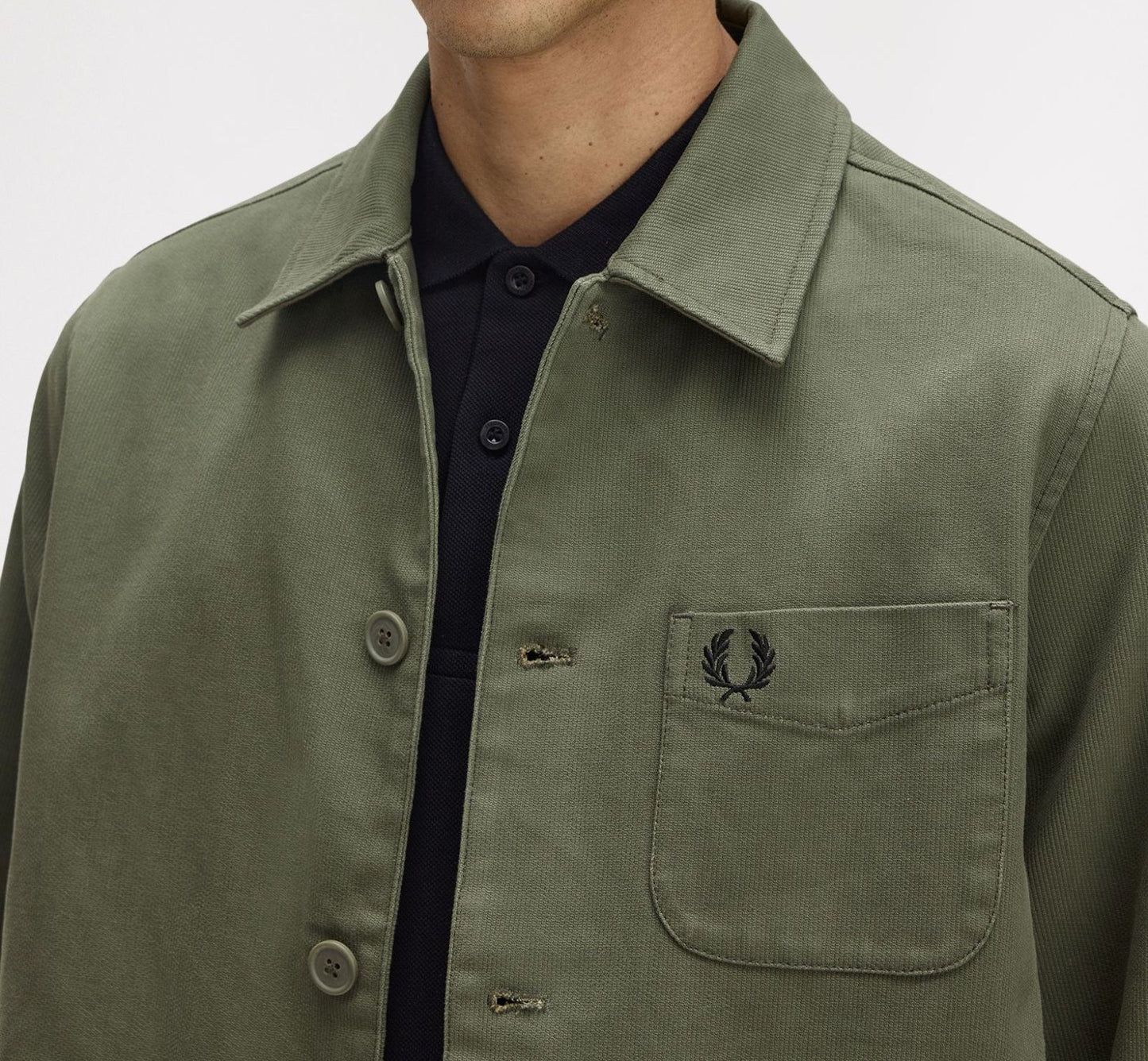FRED PERRY BEDFORD CORDUROY OVERSHIRT JACKET LAUREL WREATH GREEN L RRP £170 BNWT