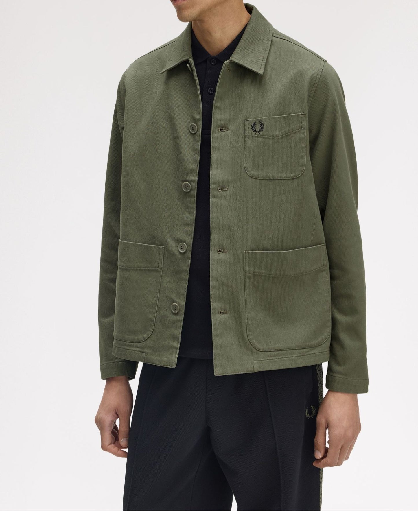 FRED PERRY BEDFORD CORDUROY OVERSHIRT JACKET LAUREL WREATH GREEN L RRP £170 BNWT