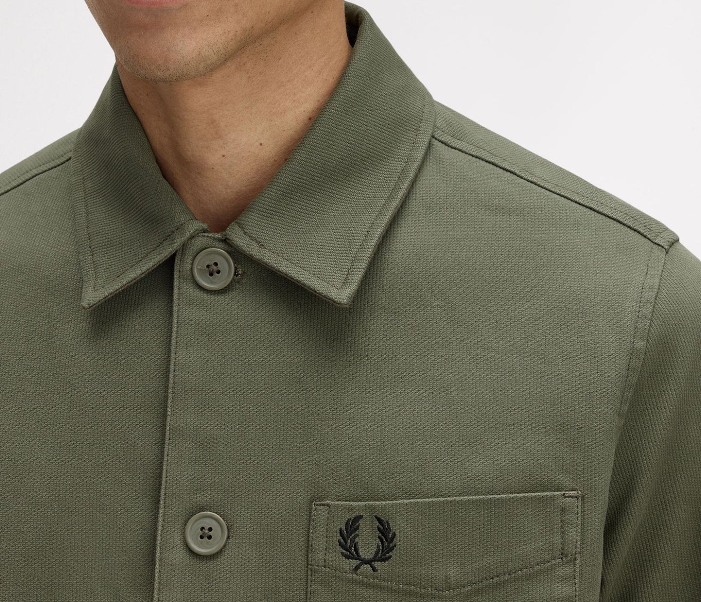 FRED PERRY BEDFORD CORDUROY OVERSHIRT JACKET LAUREL WREATH GREEN L RRP £170 BNWT