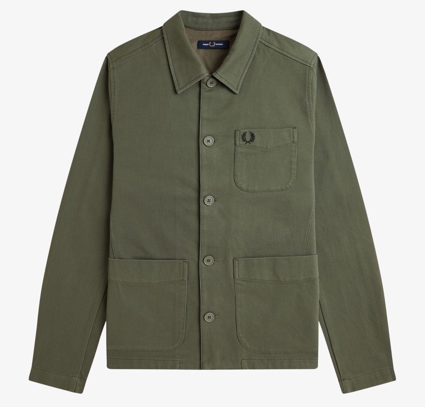 FRED PERRY BEDFORD CORDUROY OVERSHIRT JACKET LAUREL WREATH GREEN L RRP £170 BNWT