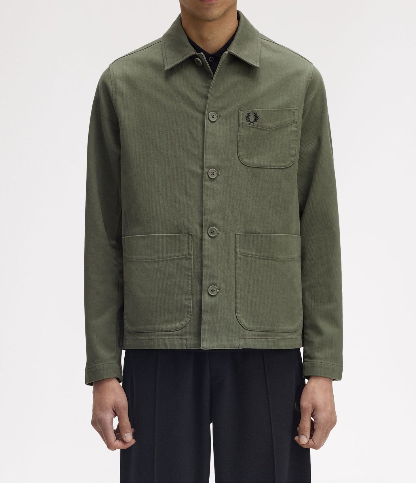 FRED PERRY BEDFORD CORDUROY OVERSHIRT JACKET LAUREL WREATH GREEN L RRP £170 BNWT