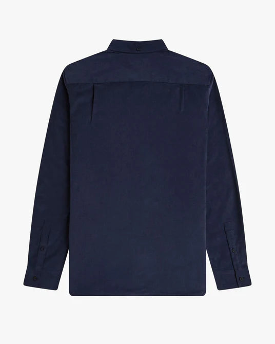 FRED PERRY NEEDLE CORD LONG SLEEVE COTTON SHIRT DARK AIRFORCE XL RRP £110 BNWT