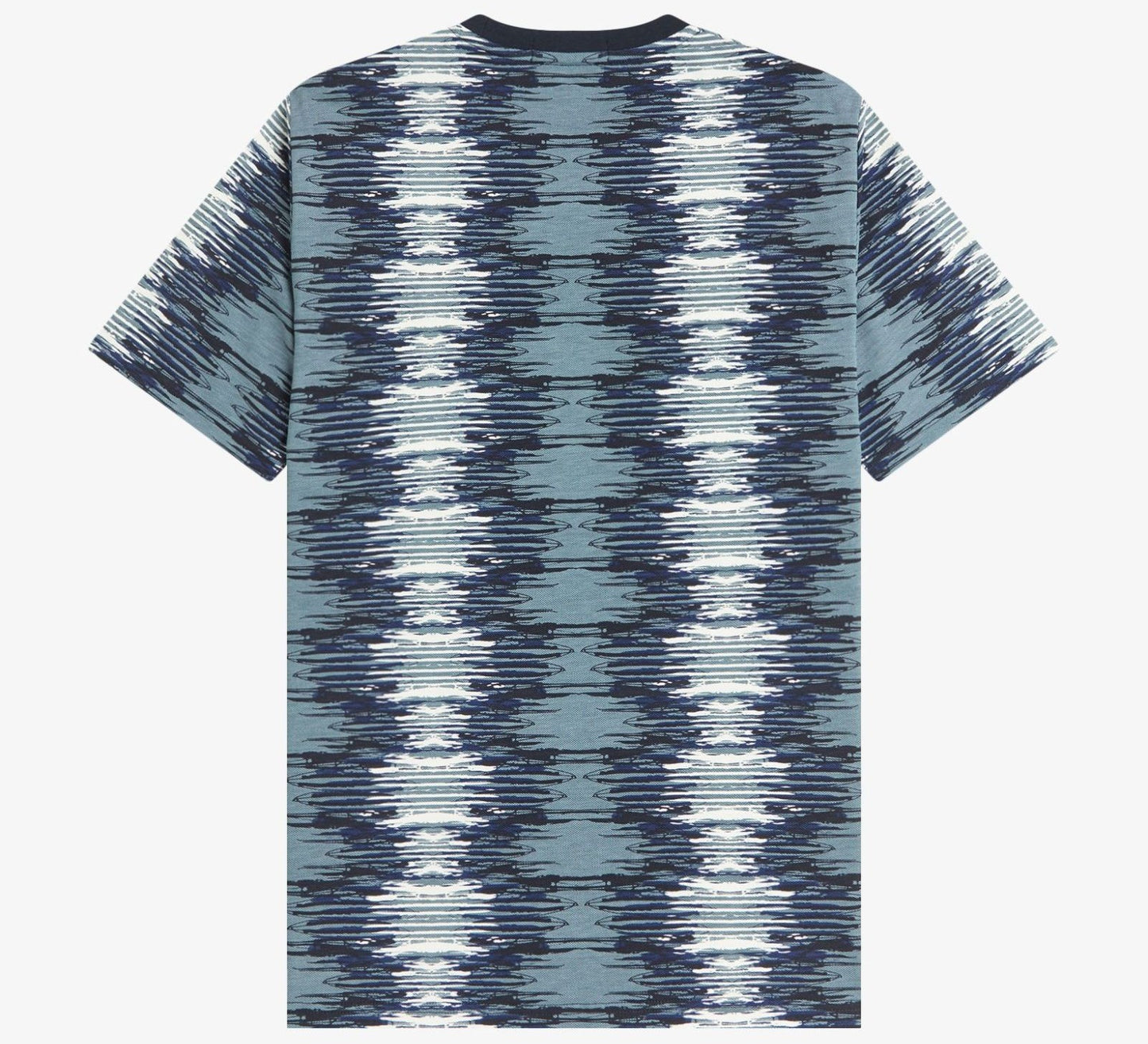 FRED PERRY SOUNDWAVE GLITCH PIQUE COTTON T-SHIRT STOCKPORT BLUE 2XL RRP £80 BNWT