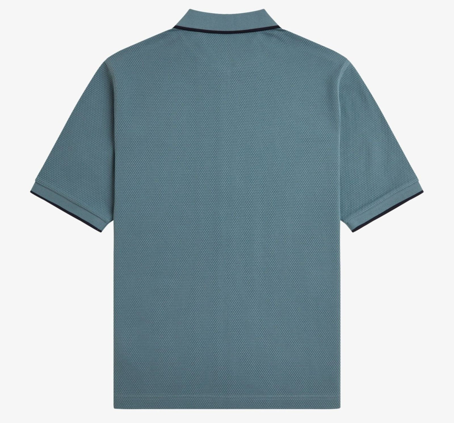 FRED PERRY ZIP THROUGH TEXTURED PIQUE COTTON POLO SHIRT BLUE XL RRP £110 BNWT