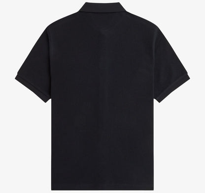 FRED PERRY BUTTON FRONT VERTICAL STRIPE PIQUE POLO SHIRT BLACK XL RRP £110 BNWT