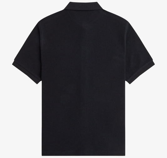 FRED PERRY BUTTON FRONT VERTICAL STRIPE PIQUE POLO SHIRT BLACK XL RRP £110 BNWT
