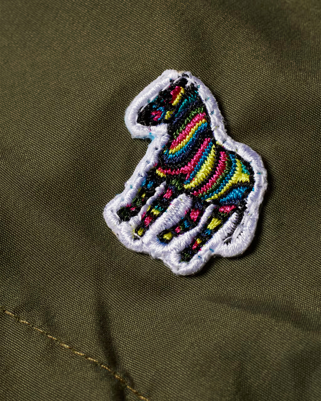 PAUL SMITH PS ZEBRA LOGO SWIM SHORTS KHAKI GREEN MEDIUM RRP £75