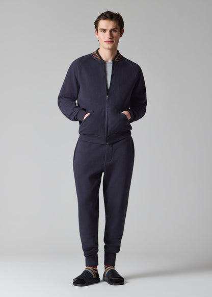 PAUL SMITH ARTIST STRIPE COTTON FULL ZIP BOMBER SWEATSHIRT NAVY 2XL RRP £155 NEW